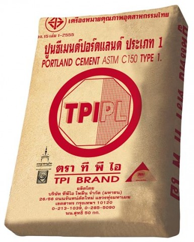 ปูนซีเมนต์ปอร์ตแลนด์ประเภท 1 ตราทีพีไอ (สีแดง)